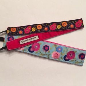 Flower Patterned Thin and Thick Sweaty Band Bundle
